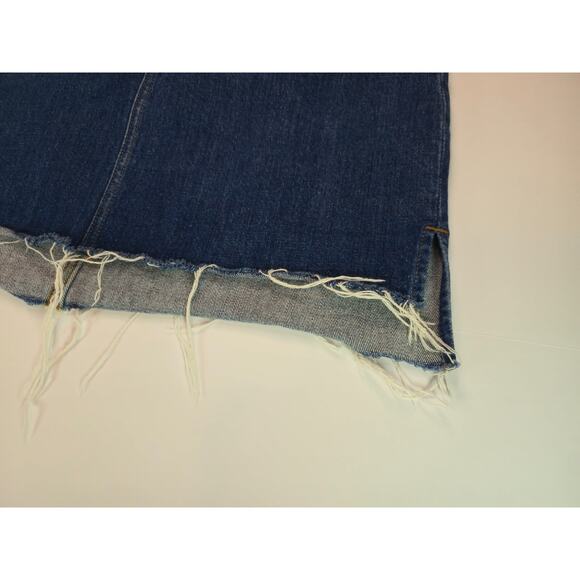 MADEWELL Womens Size 27 Flap Denim Raw Hem Mini Jean Skirt 17" Long - Picture 3 of 8
